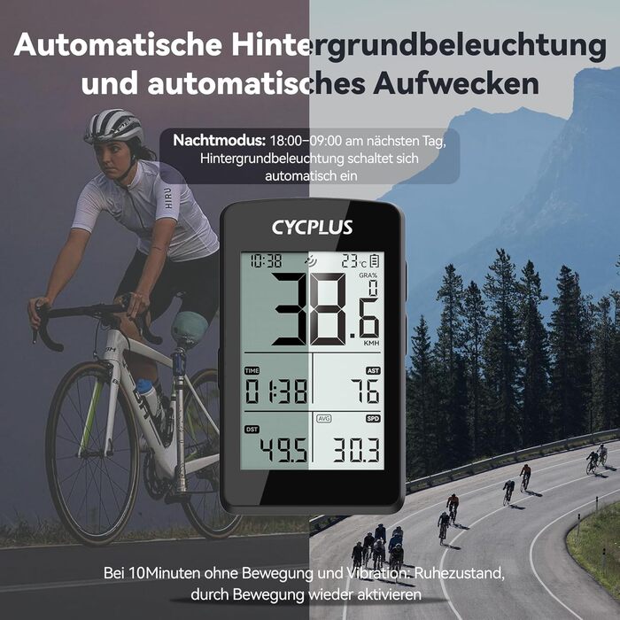 Велокомп'ютер CYCPLUS GPS ANT+ Bluetooth 5.0, 2.8