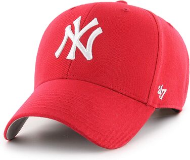 Кепка бейсболка MLB New York Yankees MVP, унісекс, регульована, біле лого, червона