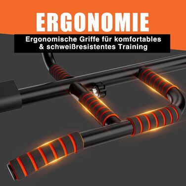 Кімнатна турнік DH FitLife для дверей без свердління, мультигрип | Турнік для підтягувань на двері, 65-92 см