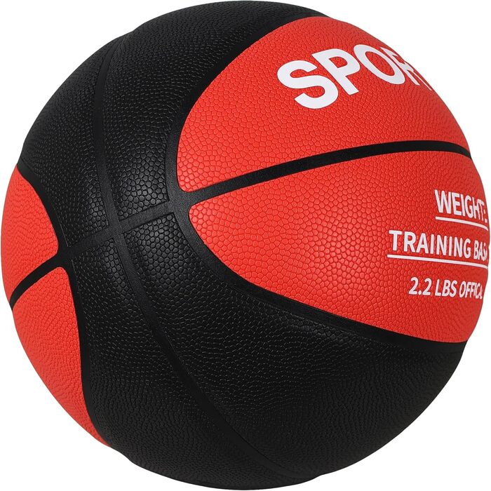 Баскетбольний м’яч Sportfly важкий 1 кг, розмір 6, для тренувань у приміщенні та на вулиці, для розвитку дриблінгу та пасу