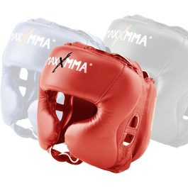 Захист для голови MaxxMMA L/XL для боксу, ММА, кікбоксингу, карате, тхеквондо (червоний)