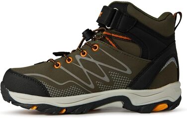 Дитячі водонепроникні черевики HI-TEC Blackout Mid Wp Jr, розмір 32 EU, хакі-чорно-оранжевий