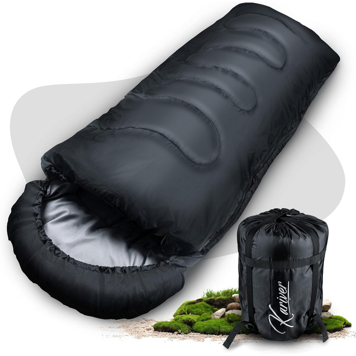 Сплячий мішок 3-4 сезони (360GSM / 2кг), водовідштовхуючий, придатний для прання, ковдровий спальний мішок для відпочинку на природі та вдома, кемпінгу, подорожей, трекінгу - ідеальний компаньйон для активного відпочинку