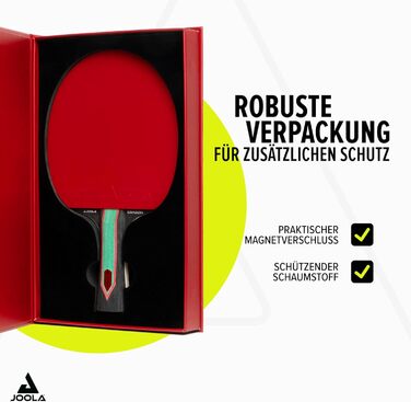 Стіл тенісний набір JOOLA RED Carbon Control – набір ракетки з покриттям Vizon та магнітною коробкою