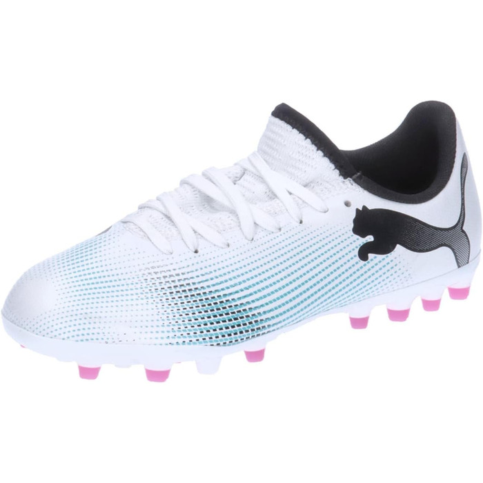 Дитячі футбольні кросівки PUMA Unisex, 28 EU, білий/чорний/рожевий