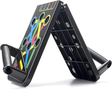 JL Sport Тренажер для віджимань 14-в-1 Push-Up Rack Board для дому та фітнесу, чорний, багатокольоровий