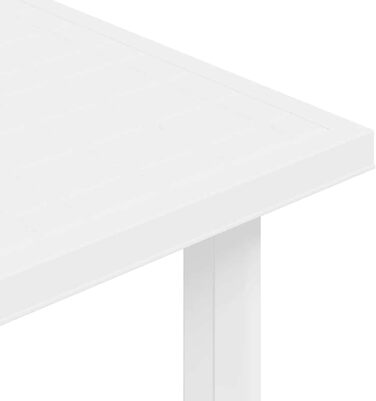 Садовий стіл vidaXL 101x68x72 см, пластиковий, білий, з отвором для парасольки - для балкона та саду