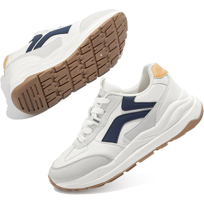 Жіночі трекінгові кросівки Tuopin Modische: дихаючі сітчасті кросівки на шнурівці, з антиковзкою підошвою, сірі та коричневі, розмір 37 EU