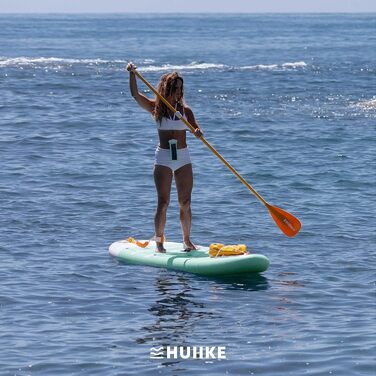 SUP-дошка HUIIKE з аксесуарами: весло, каяк-сидіння, стійка, зелена, для сапбордингу