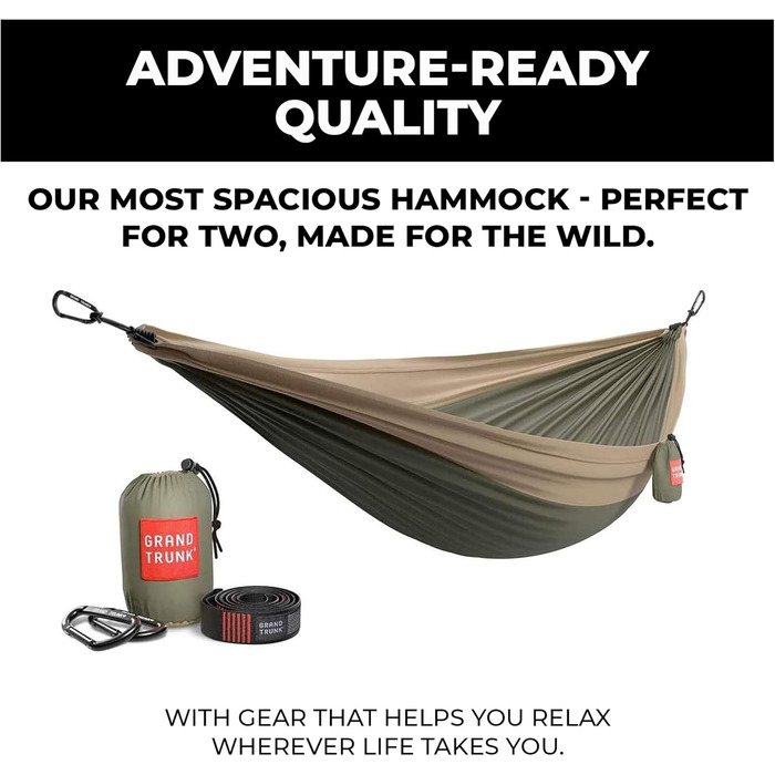 Гамак Grand Trunk Doppel-Fallschirm Nylon синьо-блакитний подвійний для відпочинку