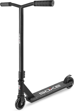 SOKE Stunt Scooter GO! - трюковий самокат для дорослих та дітей, ABEC 9 підшипники, чорний | Макс. вага 100 кг