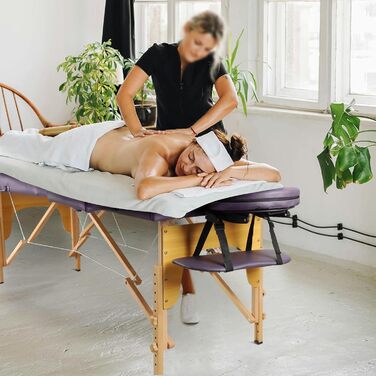 Масажний стіл складаний для косметології: дерев'яний масажний стіл з 2 зонами, мобільне масажне ліжко, масажна банка для фізіотерапії та татуювання