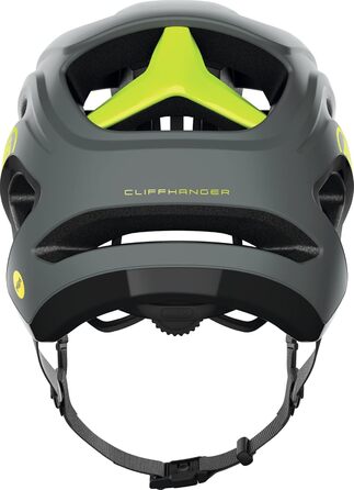 Велошолом ABUS Cliffhanger MIPS для MTB, захист MIPS, великі вентиляційні отвори, для чоловіків та жінок, розмір M (54-58 см), сірий/жовтий