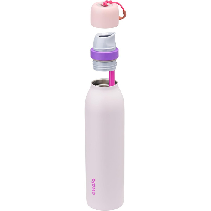 Owala FreeSip Twist ізольована пляшка для води з нержавіючої сталі зі соломинкою, 680 мл, рожево-фіолетова, BPA-free, для спорту та подорожей