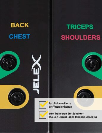 JELEX Tornado дошка для віджимань Push Up, багатофункціональна, 64×19 см, ABS-пластик, з антиковзаючими накладками та 10-тижневим тренувальним планом