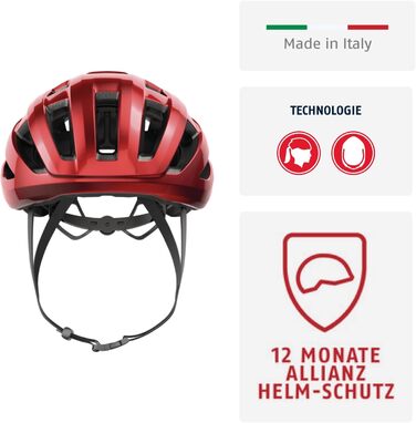 ABUS PowerDome MIPS шолом для шосе на велосипеді - легкий шолом з вентиляцією та захистом від ударів, Made in Italy, для жінок та чоловіків, білий (блискучий білий)