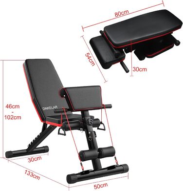 Складана лавка для тренувань Hantelbank: фітнес, силові вправи, тренування спини та пресу