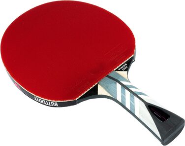 Стіл тенісний racket Butterfly Timo Boll Vision 3000 | Професійний ракетка для настільного тенісу | ITTF сертифіковане покриття Wakaba | Конкавна форма ручки | Комплект з чохлом CC1