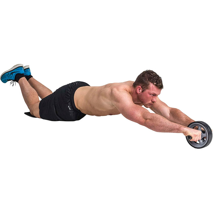 Ролик для пресу Tunturi Ab Roller з підкладкою для колін, тренажер для пресу та верхньої частини тіла