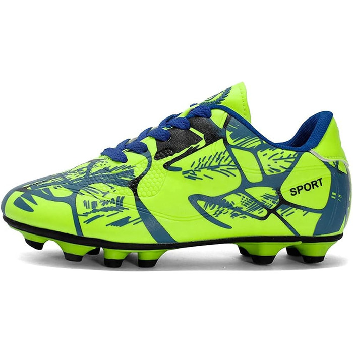 Дитячі футбольні бутси для хлопчиків та дівчаток, футбольні черевики для тренувань, розмір 38 EU, колір зелений