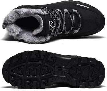 Чоловічі зимові черевики для трекінгу та хайкінгу, водонепроникні, з утеплювачем, чорні (40 EU)