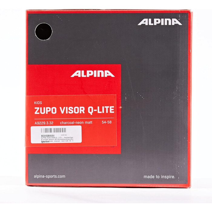 ALPINA PIZI дитячий лижний шолом 54-58 см, безпечний, легкий, з амортизацією ударів, знімні вушні подушки, сірий-неоновий матовий