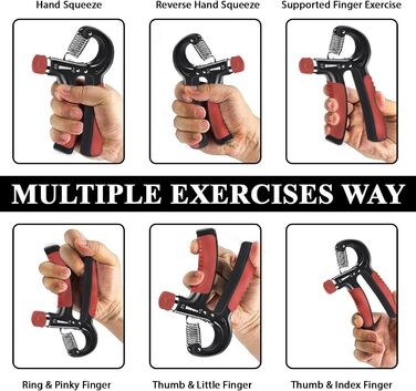 Тренування хватки: регульований ручний тренажер 5-60 кг з електронною книгою для силових вправ та реабілітації. Підходить для рук, зап'ястя та передпліччя.