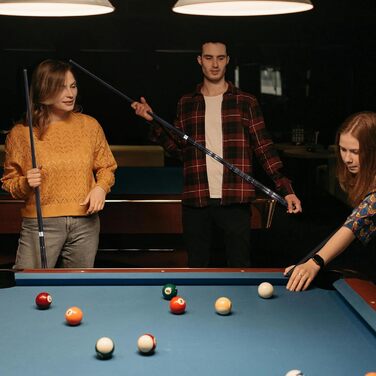 Професійний набір для більярду з чохлом, 12,5 мм скловолоконний кий, набір київ для більярду, 147,3 см, з рукавичками, вентилятором, 540 г