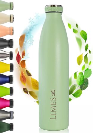 Термос Limes 8 FourSeasons 1 л, нержавіюча сталь, ізотермічна пляшка для напоїв, для газованої води, герметична, зберігає тепло і холод, 1000 мл