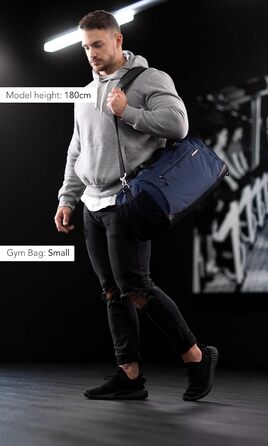 Fitgriff спортивна сумка та дорожня сумка для жінок і чоловіків з відділенням для взуття та вологих речей, для спорту, фітнесу та подорожей, тренувальна сумка Gym Bag синя, 58x31x31 см (M)