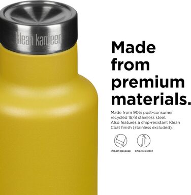 Пляшка для води Klean Kanteen Classic 739 мл Marigold, металева, для чоловіків