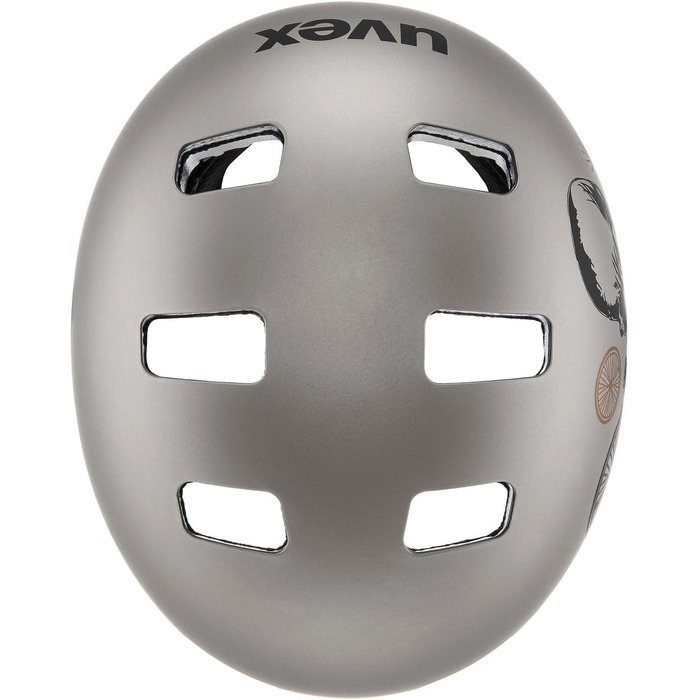 Дитячий велосипедний шолом uvex kid 3 cc, чорний матовий, регулювання розміру, вентиляція, 51-55 см