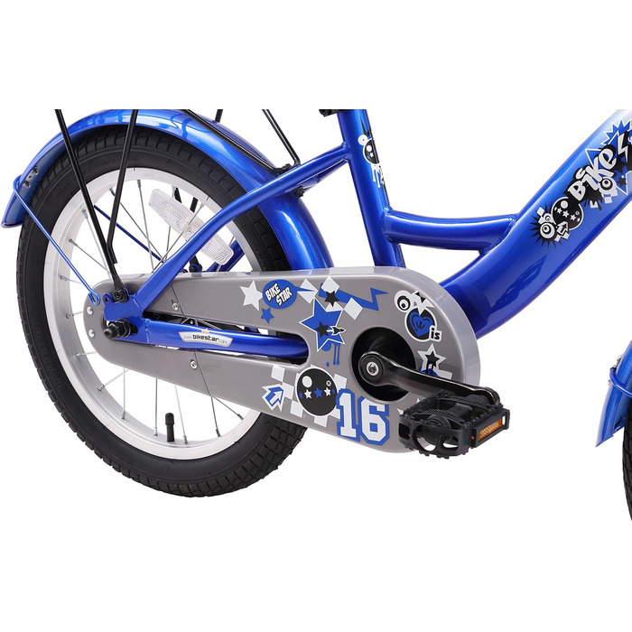 Дитячий велосипед BIKESTAR 16 дюймів для хлопчиків і дівчаток від 4-5 років, класичний, безпечний, тестування без ризику