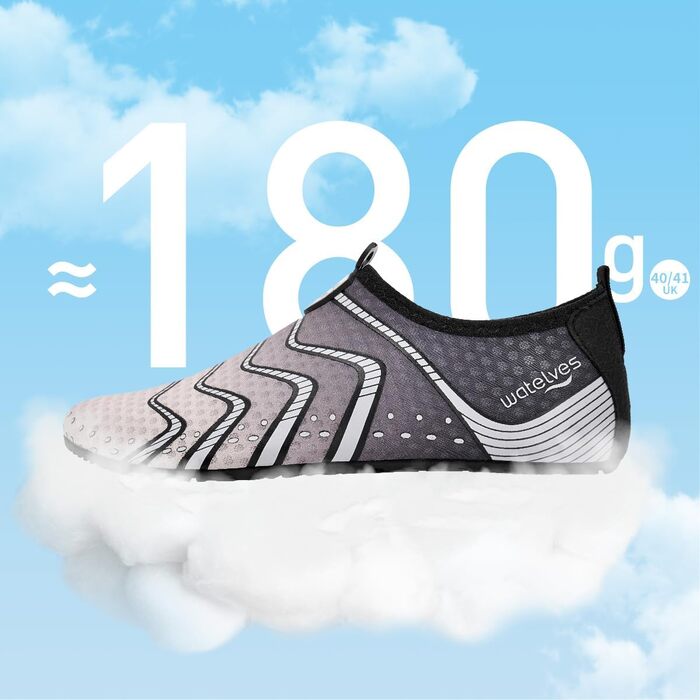 Чоботи для плавання WateLves: чоловічі та жіночі, дихаючі, швидковисихаючі, унісекс, 40/41 EU, сірий колір