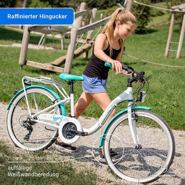 Дитячий велосипед Bergsteiger Atlantis 20/24 дюймів для дівчаток, 6-11 років, Shimano, StVZO, динамо-освітлення