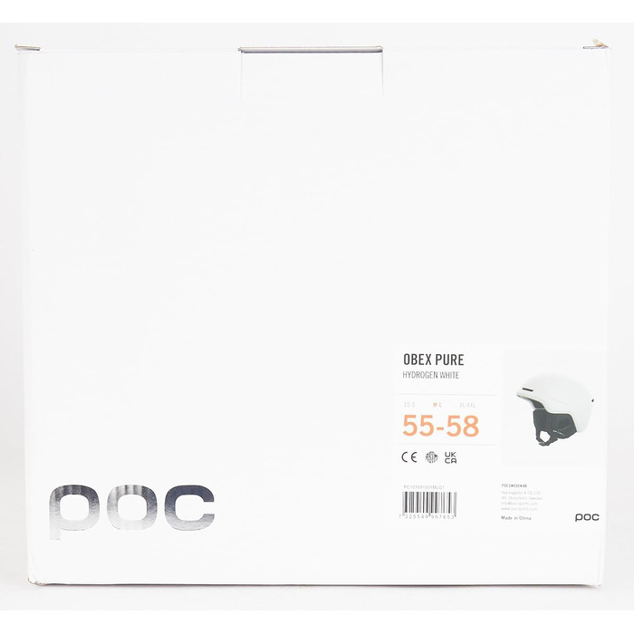 Легкий захисний шолом для лиж та сноуборду POC Obex Pure Hydrogen White M-L (55-58 см)