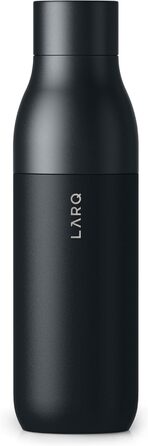 Термобутилка LARQ Twist Top 740 мл, ізольована нержавіюча сталь, BPA-free, для води, термос для холодних і гарячих напоїв, багаторазова, для кемпінгу, офісу та подорожей, чорна Obsidian