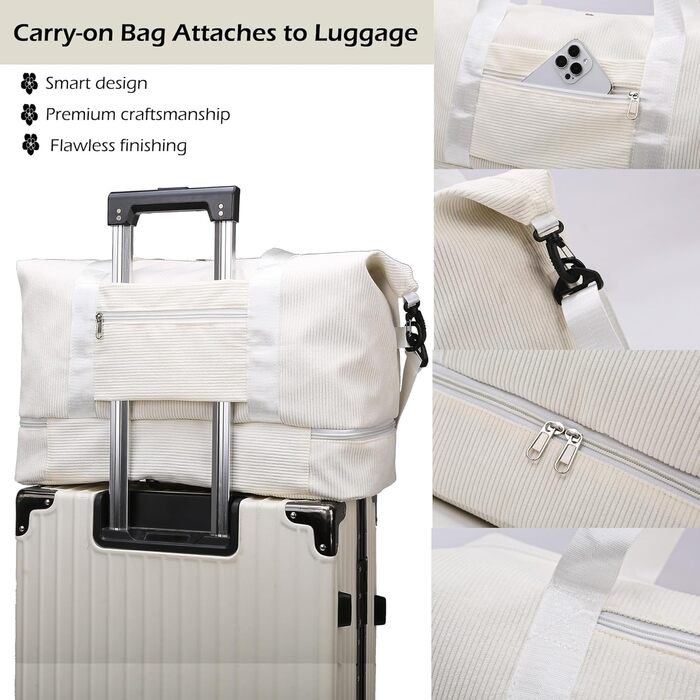 Спортивна сумка-рюкзак для жінок, 35л, Weekender, для подорожей та тренувань, з відділенням для взуття та мокрих речей, бежева