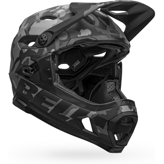 Велошолом BELL Super DH MIPS, розмір M (55-59 см), матовий/глянцевий чорний камуфляж