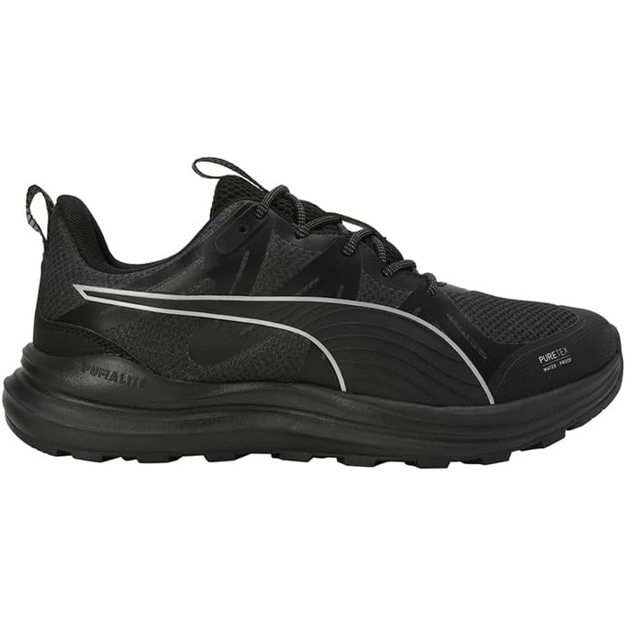Кросівки для бігу PUMA Reflect Lite Trail PTX, унісекс, 37.5 EU, чорний/срібний/темно-сірий