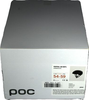 Велосипедний шолом POC Ventral AIR MIPS з вентиляцією, чорний, M (54-59 см)