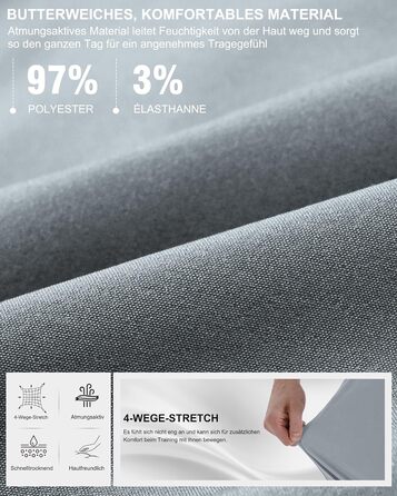 Чоловічі спортивні шорти для фітнесу та занять спортом (2 шт.) - чорний/світло-сірий, XXL