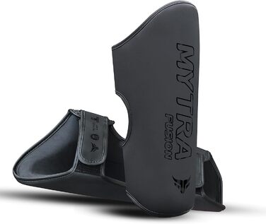Захисні щитки для гомілки Mytra Fusion з екошкіри для кікбоксингу, MMA, Муай Тай, тренувань та спарингів