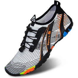 Шкарпетки для плавання IceUnicorn: аквашузи для жінок та чоловіків, швидко сохнуть, для серфінгу, 43 EU, білі та помаранчеві