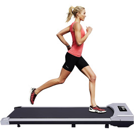 Доріжка для ходьби Walking Pad, компактна бігова доріжка для дому та офісу, срібляста, з LCD-дисплеєм і пультом, під стіл
