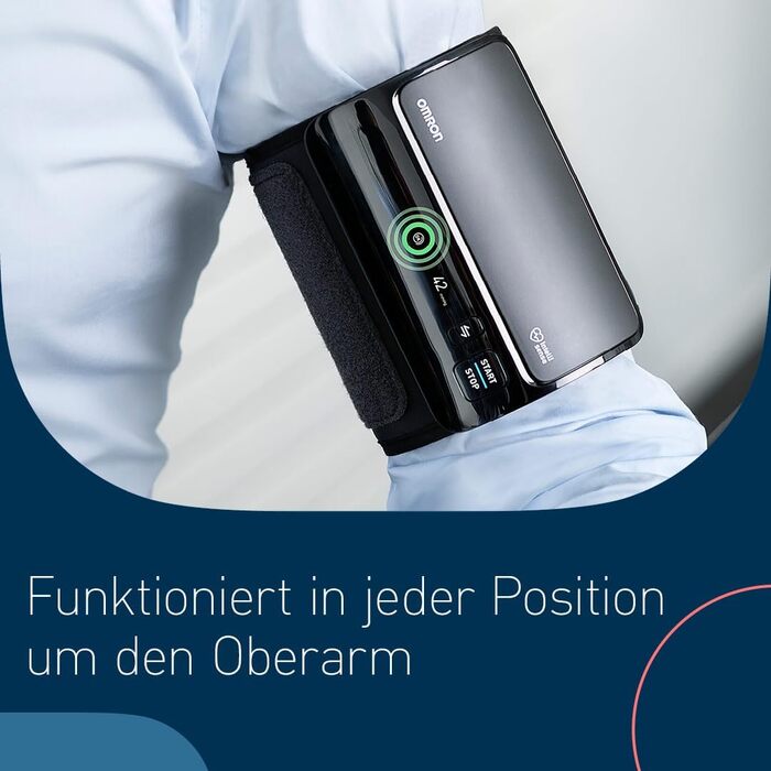 OMRON EVOLV автоматичний тонометр на плече бездротовий, клінічно перевірений, підходить для вагітних, з безкоштовним додатком для здоров'я, акційний комплект – 6 місяців OMRON connect Premium безкоштовно