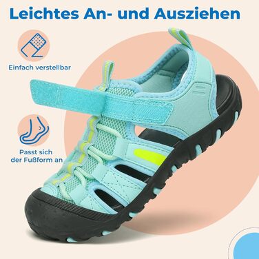 Сандалі дитячі Saguaro закриті трекінгові для хлопчика, літні, для активного відпочинку, розмір 29 EU (бірюзові)