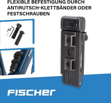 Замок Fischer складний з кріпленням, 110 см, 2 ключі