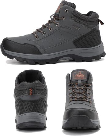 Чоловічі зимові черевики Arrigo Bello: теплий, зручний, водонепроникний трекінг для зими, розмір 41-46, колір зелений (сірий)