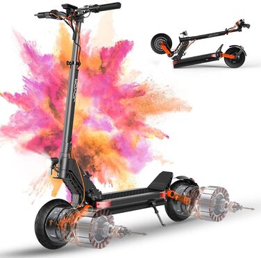 Електросамокат JOYOR S серія, 48/60В 13/18/26Аг, запас ходу 40-90 км, подвійна гідравлічна гальмівна система, подвійна амортизація, складаний, 10'' позашляхові шини